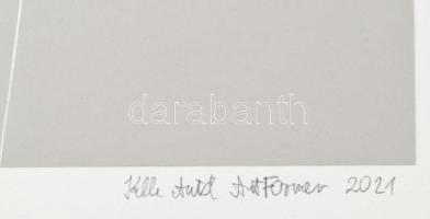 Kelle Antal (1953-): Twisted, 2021. Kollázs, karton, papír. Jelzett, számozott (0 1/1). 26,5x21 cm. ...