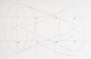 Szíj Kamilla (1957-): Cím nélkül, 2021. Grafit, színes ceruza, papír és fénymásolat pauszpapíron. Je...