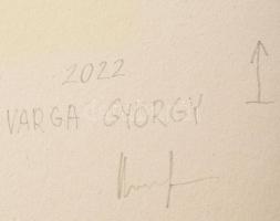 Varga György (1947-): Cím nélkül, 2021. Akvarell, egyedi technika, papír, kartonra kasírozva, jelzet...