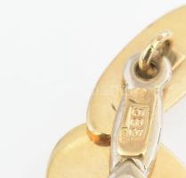 14K arany (Au) mandzsetta pár 6,2 g Jelzett