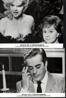 cca 1965 ,,Júlia és a szellemek" című olasz - francia film jelenetei és szereplői, 6 db vintage...