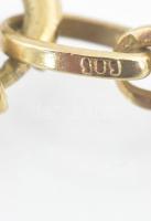 14K arany (Au) fonott karlánc, cipős medállal 21 cm, 4,3 g