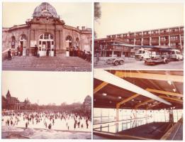 Budapest XIV. Népstadion és létesítményei - 9 db modern MTI FOTO képeslap