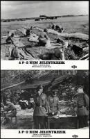 cca 1968 ,,A P-2 nem jelentkezik" című szovjet film jelenetei és szereplői, 6 db vintage produk...