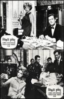 cca 1966 ,,Hamis pénz" című francia - olasz - spanyol film jelenetei és szereplői, 4 db vintage produkciós filmfotó (vitrinfotó, lobbyfotó) ezüst zselatinos fotópapíron, a használatból eredő (esetleges) kisebb hibákkal, 18x24 cm