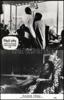 cca 1966 ,,Hamis pénz" című francia - olasz - spanyol film jelenetei és szereplői, 4 db vintage...