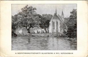 1930 Budapest XIII. Szent Margitsziget, Klastrom a XVI. században. Dr. Lux K. rekonstrukciója (EK)