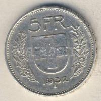 Svájc 1932. 5Fr Ag T:2/3 ph