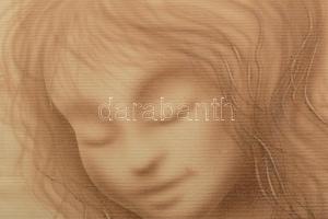 Cakó Ferenc (1950-): Álom. Airbrush, vászon, jelzett. Fakeretben. 40x50 cm