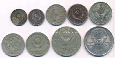 Szovjetunió 1925-1978. 9db-os vegyes érmetétel, közte 2db forgalmi emlékérme is T:AU-F
Soviet Union...