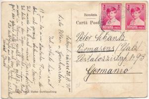 Szászsebes, Mühlbach, Sebesul Sasesc, Sebes; Str. Regina Maria, Tivoli / utca télen. Erich Hutter ki...