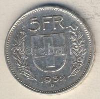 Svájc 1932. 5Fr Ag T:2/3 kis ph
