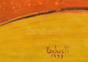 Kovács Ilona (?-): Mediterrán hangulat. Olaj, karton, jelzett, keretben. 35x44,5 cm