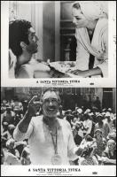 cca 1969 ,,Santa Vittoria titka" című amerikai film jelenetei és szereplői, 4 db vintage produkciós filmfotó (vitrinfotó, lobbyfotó) ezüst zselatinos fotópapíron, a használatból eredő (esetleges) kisebb hibákkal, 18x24 cm