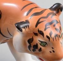 Tigris. Jelzett, hibátlan, h: 38 cm