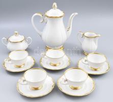 Reichenbach 5 személyes kávés készlet, egyik csészén sérüléssel, jelzett.