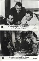 cca 1966 ,,A magányos villa titka" című angol bűnügyi filmvígjáték jelenetei és szereplői, 8 db...