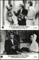 cca 1966 ,,A magányos villa titka" című angol bűnügyi filmvígjáték jelenetei és szereplői, 8 db...