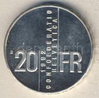 Svájc 1992. 20Fr Ag "Gertrud Kurz" T:BU