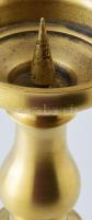 cca 19. sz vége, Bronz asztali gyertyatartó, jelzés nélkül, polírozva, m: 32 cm