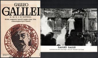 cca 1968 ,,Galileo Galilei" című bolgár - olasz film jelenetei és szereplői, 9 db vintage produkciós filmfotó (vitrinfotó, lobbyfotó) ezüst zselatinos fotópapíron, a használatból eredő (esetleges) kisebb hibákkal, + hozzáadva egy illusztrált kisplakát (ún. villamosplakát) 18x24 cm
