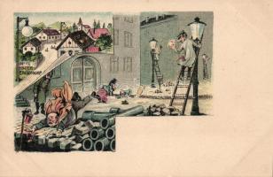 Political Humor from Austria cca 1900 Litho