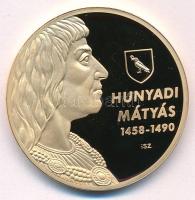 ifj. Szlávics László (1959-) 2012. "Nagy Magyarok / Hunyadi Mátyás" aranyozott Cu emlékére...