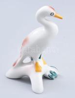 Porcelán madár figura. Jelzéssel, kopással, m: 10 cm
