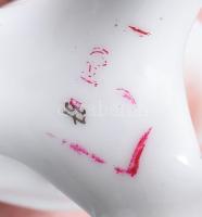 Porcelán madár figura. Jelzéssel, kopással, m: 10 cm