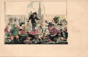 Political Humor from Austria cca 1900 Litho