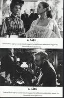 cca 1968 ,,A bábu" című lengyel film jelenetei és szereplői, 13 db vintage produkciós filmfotó (vitrinfotó, lobbyfotó) ezüst zselatinos fotópapíron, a használatból eredő (esetleges) kisebb hibákkal, 18x24 cm