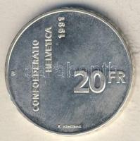 Svájc 1991. 20Fr Ag "700 éves az Államszövetség" T:BU