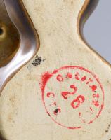 Kerámia tigris. Kis kopással, jelzett, h: 43 cm