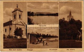 Csenger, Római katolikus és református templom, Szamos híd, strand (EK)