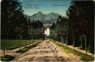 1916 Tátralomnic, Tatranská Lomnica (Magas Tátra, Vysoké Tatry); kápolna / chapel (kopott sarok / worn corner)