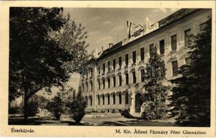 1942 Érsekújvár, Nové Zámky; M. kir. Állami Pázmány Péter Gimnázium / school (EK)