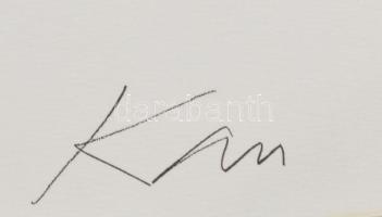 Kass János (1927-2010): Narcis. Szitanyomat, papír. Jelzett 29x22 cm