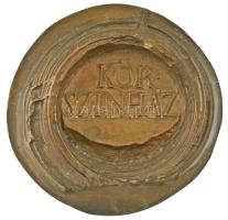 1958. "Kör-színház / 1958" kétoldalas, öntött bronz plakett (~90mm) T:AU