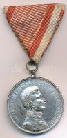 1917. "Károly Ezüst Vitézségi Érem I. osztálya" ezüstözött bronz kitüntetés mellszalaggal. Szign.: GÁL T:XF karc Hungary 1917. "Silver Medal for Bravery 1st class" silver plated bronze decoration with ribbon. Sign.: GÁL C:XF scratched