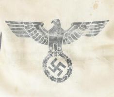 Mar. Verpdfelegungsamt Wilhelshaven 1942 nagy méretű jutazsák horogkeresztes jelzéssel 110x65 cm