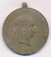 1873. &quot;Hadiérem&quot; bronz kitüntetés mellszalag és fül nélkül T:F patina Hungary 1873. &quot;Military Medal&quot; bronze medal without ribbon and ring C:F patina NMK 231.