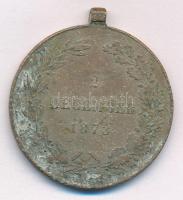 1873. "Hadiérem" bronz kitüntetés mellszalag és fül nélkül T:F patina Hungary 1873. "...