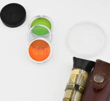 Zorkij szovjet távmérős fényképezőgép, Industar-22 50 mm 1:3,5 objektívvel, eredeti bőr tokjában + s...