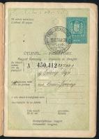 cca 1934 Útlevél szabász részére bejegyzésekkel