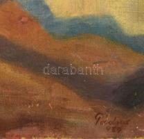 Pádua Kálmán (1885-1958): Napfényes utca, 1939. Olaj, vászon, jelzett. Dublírozott, restaurált. Fake...