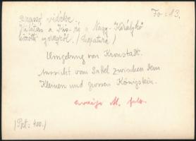 cca 1910 Brassó környéki hegyek, kilátás a Kis- és Nagy-Királykő közötti nyeregről, Erdélyi Mór (186...