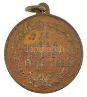 Osztrák-Magyar Monarchia 1914. "Az 1914 hadiév emlékére" bronz emlékérem füllel (23mm) T:A...
