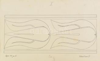 1909 4 db nagy méretú rajzpapír a Fiumei Papírgyár különféle pecsétjeivel 30x40 cm