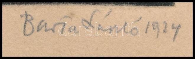 Barta László (1902-?): Hölgy a szobában, 1924. Rézkarc, papír, jelzett, 11×13,5 cm