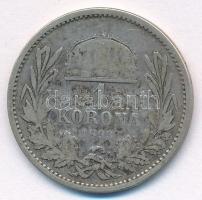 1893. 1K Ag "Ferenc József" T:F patina